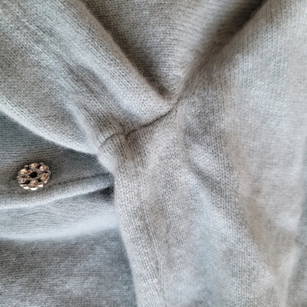 Sigrid Olsen Light Blue Cashmere And Silk Cardigan XS - Picture 8 of 15